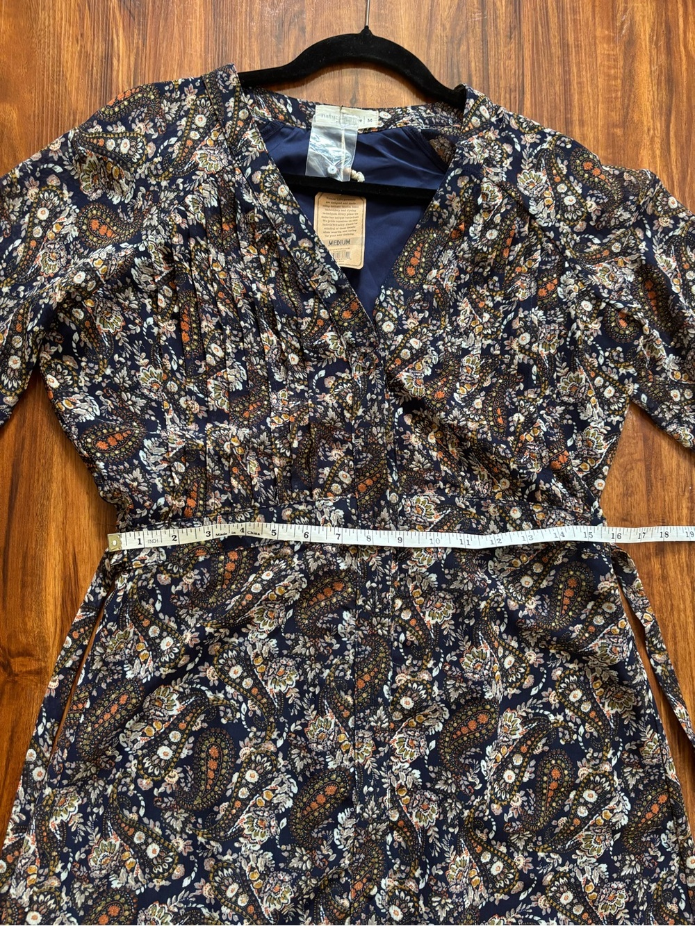 NWT Natural Life Jenny Paisley Chiffon Maxi Dress medium - Picture 6 of 6